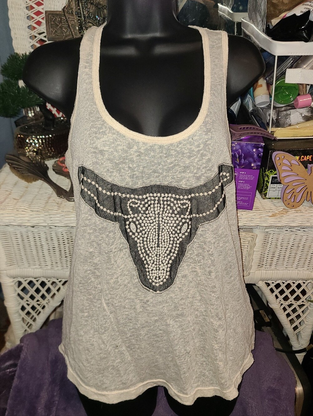 Western Cowgirl Bull Tank Top